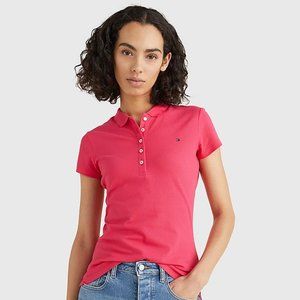 NWT 🎀 Tommy Hilfiger Pink Polo Cotton T-Shirt 💗 BARBIE VIBES